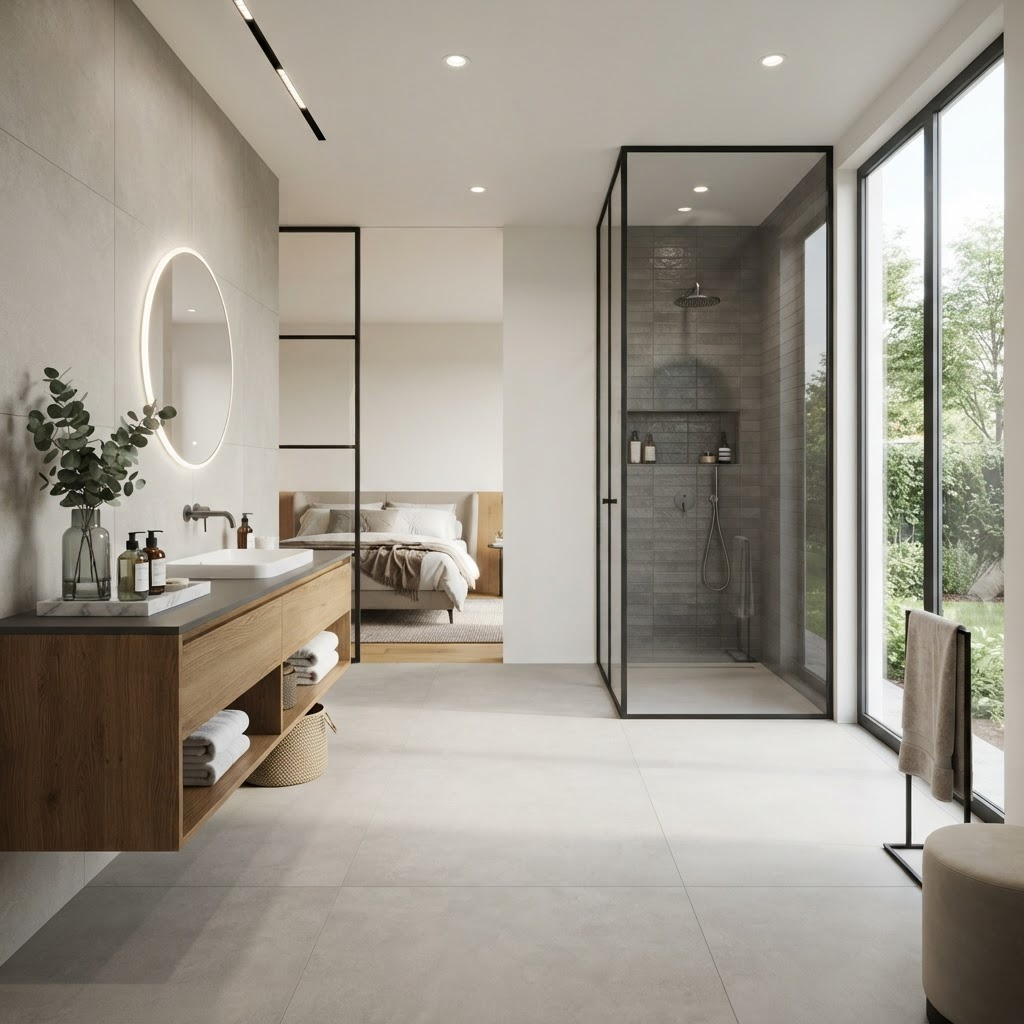 Moderno de Concepto Abierto · Baño