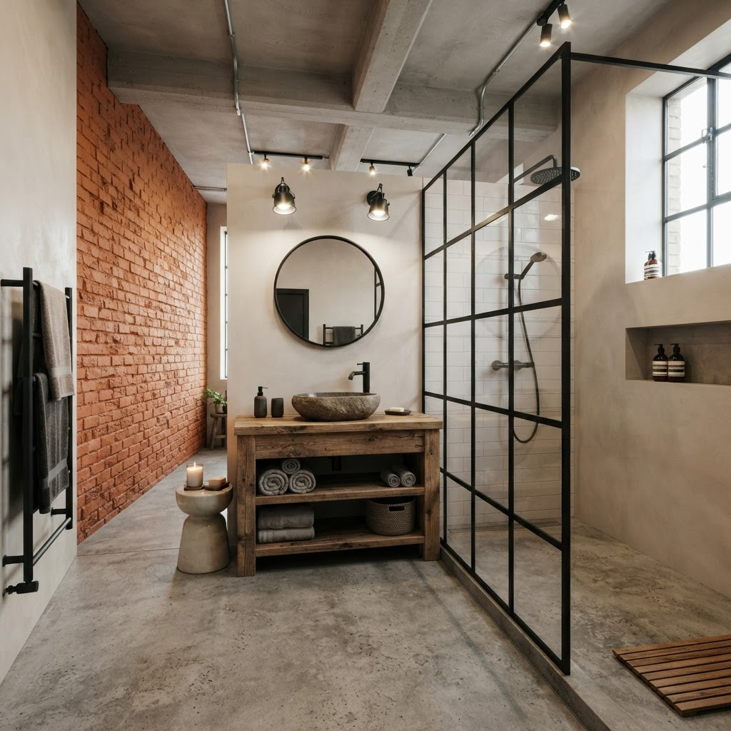Elegancia Industrial · Baño