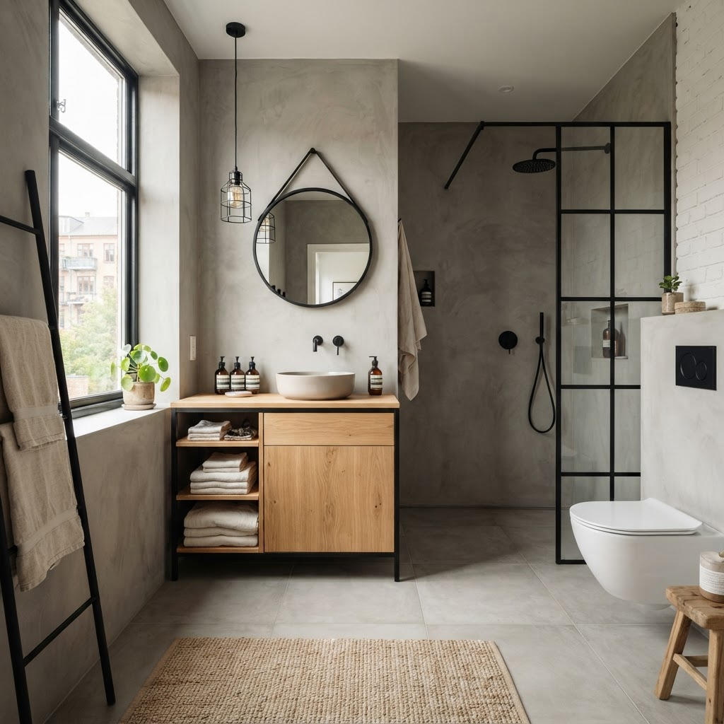 Nórdico-Industrial · Baño